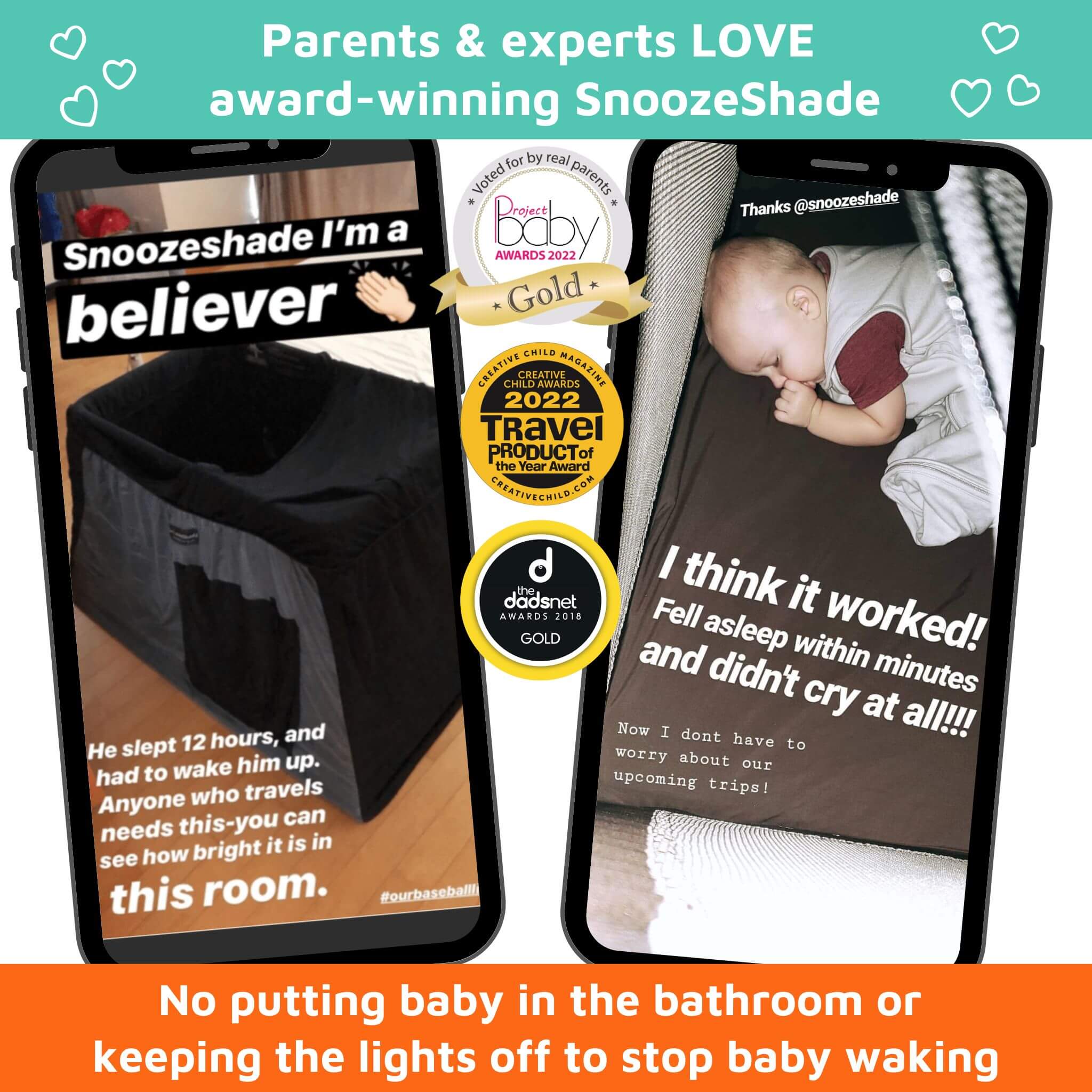 SnoozeShade for Pack and Plays Airpermeable blackout canopy SnoozeShadeUSA