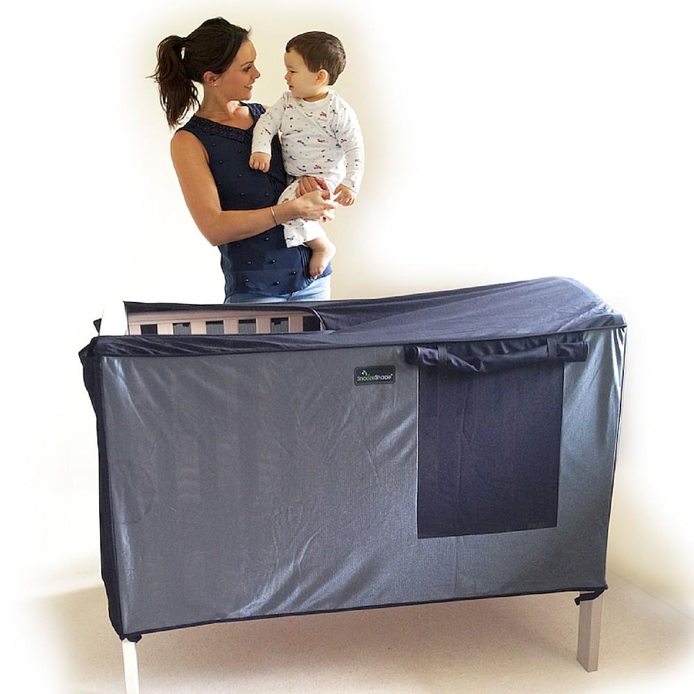 SnoozeShade for Cots | Breathable canopy and portable blackout blind for cots - SnoozeShade UK